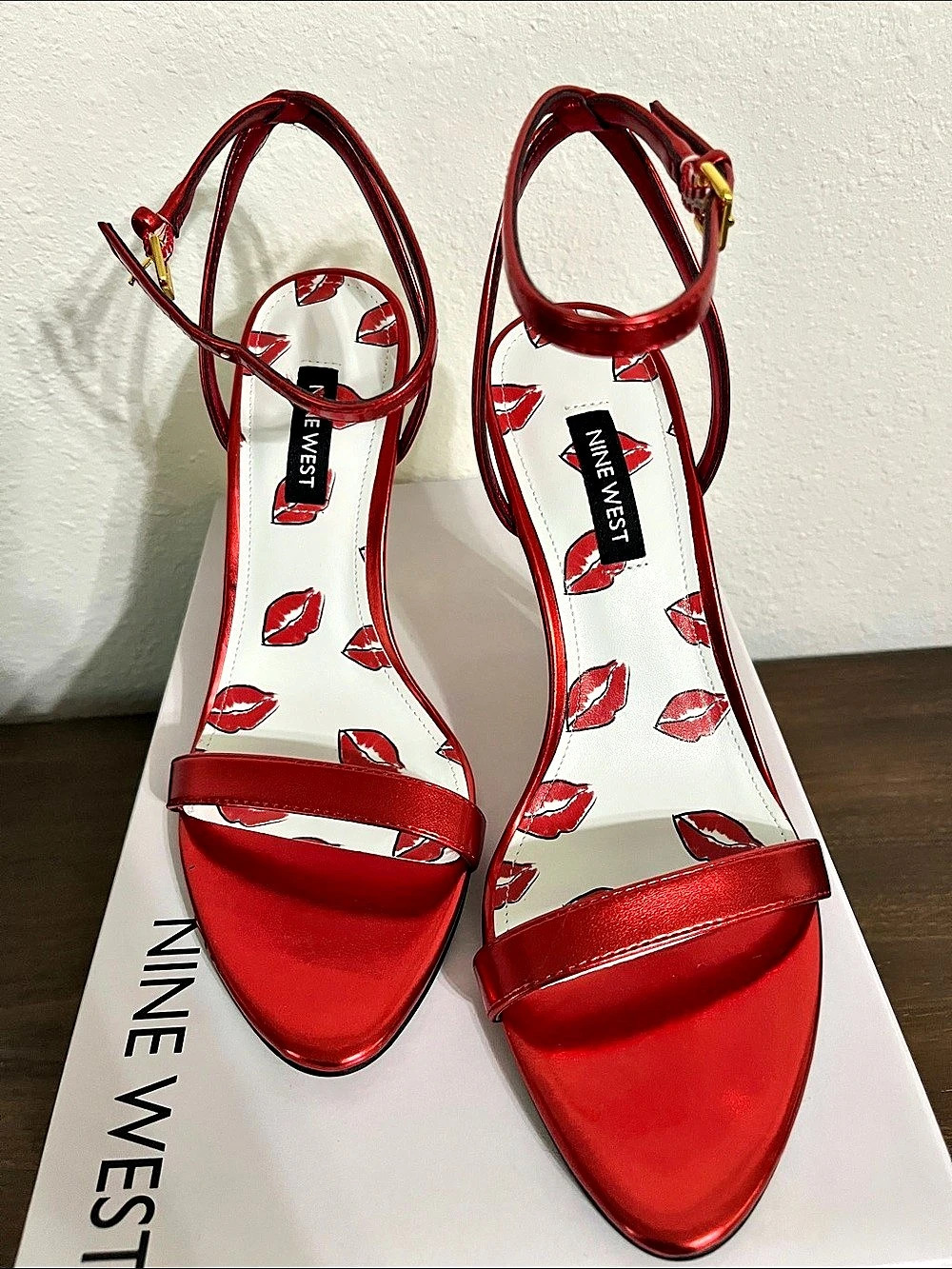 Nine West Reina Red Stiletto Heels US 6.5 Like New